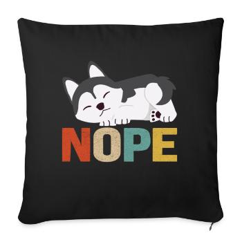 Siberian Husky Dog Lover Puppy Dog Owner - Sofa pillow with filling 45cm x 45cm - black - Front