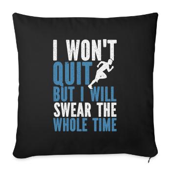 26. 2 Marathon Runners Funny Marathon Quote - Sofa pillow with filling 45cm x 45cm - black - Front