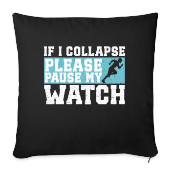26. 2 Marathon Runners Funny Marathon Quote - Sofa pillow with filling 45cm x 45cm - black - Front