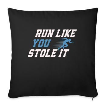 26. 2 Marathon Runners Funny Marathon Quote - Sofa pillow with filling 45cm x 45cm - black - Front