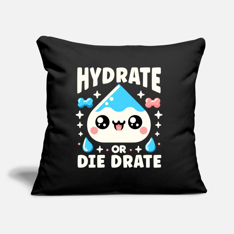 Hydration Drink Water Stay Hydrated Hydration Sofa pillow with filling 45cm x 45cm