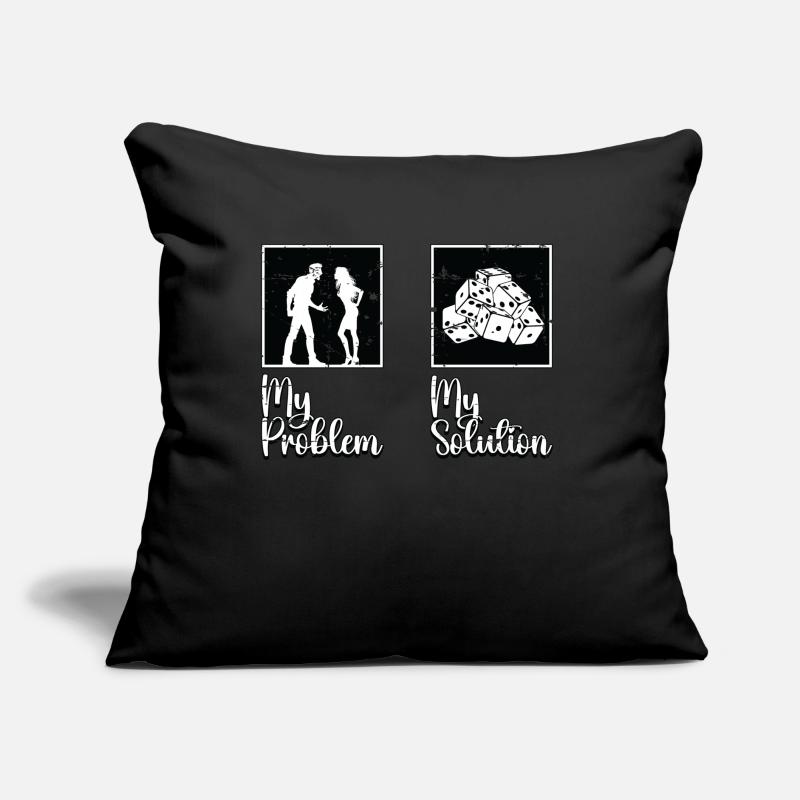 Bunco Player My Problem My Solution Pictogram Mom Sofakissen mit Füllung 45 x 45 cm