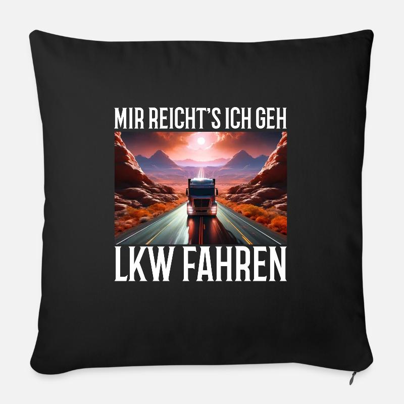 Trucker - Sofakissen mit Füllung 45 x 45 cm - Schwarz