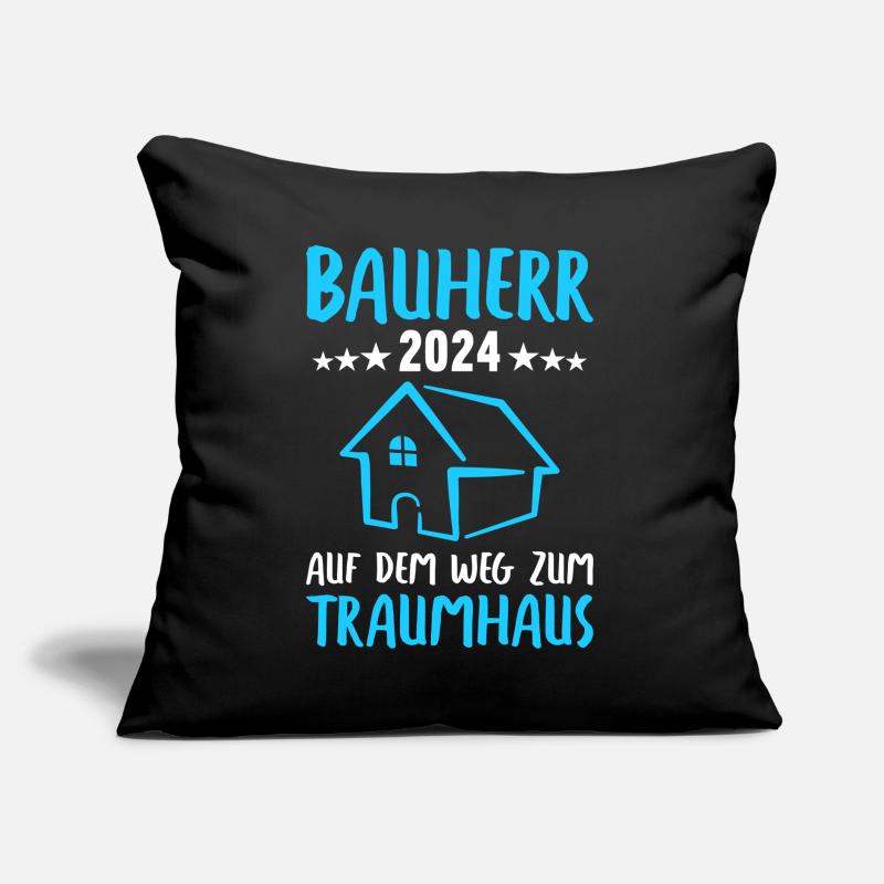 Constructeur 2024 Nous construisons les constructeurs de maisons de nos rêves Coussin et housse de 45 x 45 cm