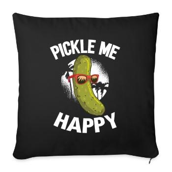 Cucumber Cucumber Food Lover Cucumber Lover - Sofa pillow with filling 45cm x 45cm - black - Front