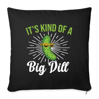 Cucumber Cucumber Food Lover Cucumber Lover - Sofa pillow with filling 45cm x 45cm - black - Front