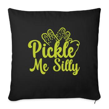 Cucumber Cucumber Food Lover Cucumber Lover - Sofa pillow with filling 45cm x 45cm - black - Front