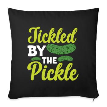 Cucumber Cucumber Food Lover Cucumber Lover - Sofa pillow with filling 45cm x 45cm - black - Front
