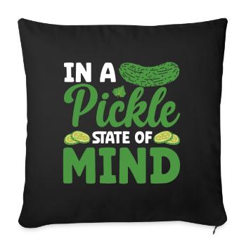 Cucumber Cucumber Food Lover Cucumber Lover - Sofa pillow with filling 45cm x 45cm - black - Front
