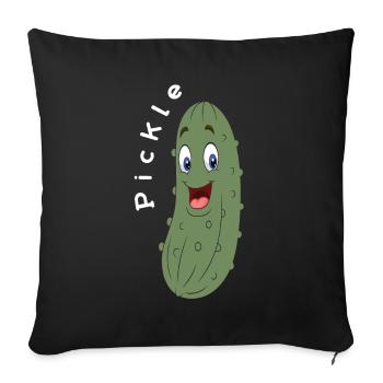 Cucumber Cucumber Food Lover Cucumber Lover - Sofa pillow with filling 45cm x 45cm - black - Front