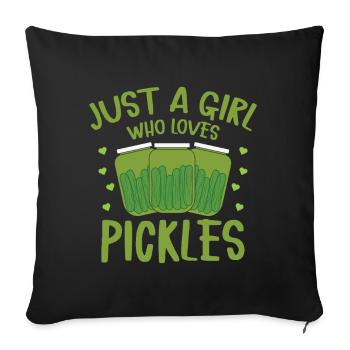 Cucumber Cucumber Food Lover Cucumber Lover - Sofa pillow with filling 45cm x 45cm - black - Front