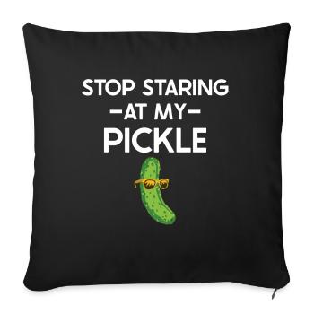 Cucumber Cucumber Food Lover Cucumber Lover - Sofa pillow with filling 45cm x 45cm - black - Front