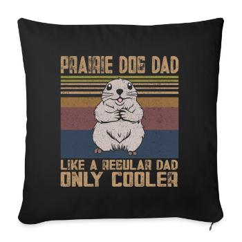 Funny Prairie - Chien amant drôle de rongeur - Coussin et housse de 45 x 45 cm - noir - Devant