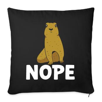 Funny Prairie - Chien amant drôle de rongeur - Coussin et housse de 45 x 45 cm - noir - Devant