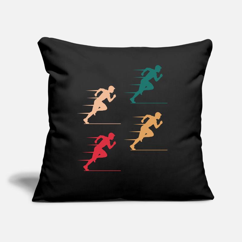 Bunte Sprinter Action Geschenk Sofakissen mit Füllung 45 x 45 cm