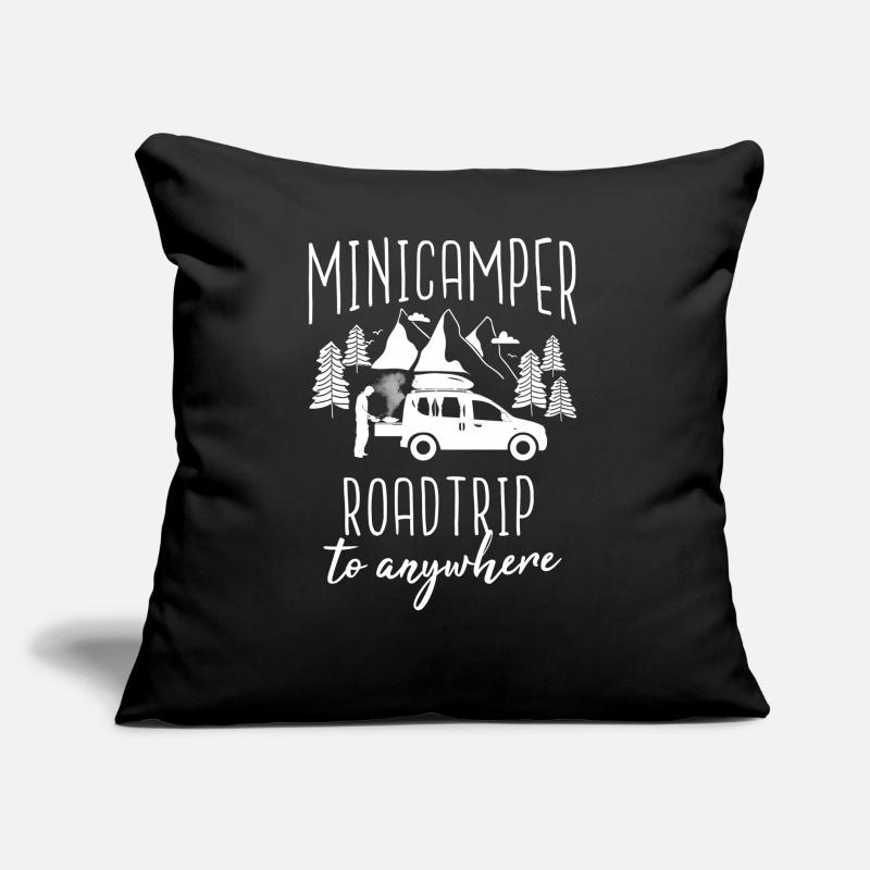 Minicamper Sprüche Camping-Camper Microcamper Sofakissen mit Füllung 45 x 45 cm