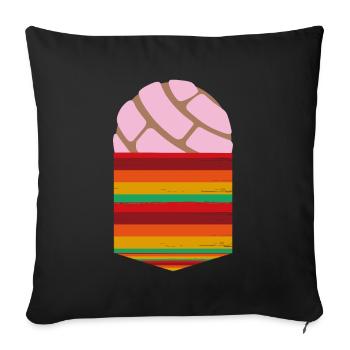 Concha Pan Dulce y Chisme Mexican - Sofa pillow with filling 45cm x 45cm - black - Front