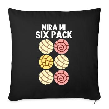 Concha Pan Dulce y Chisme Mexican - Sofa pillow with filling 45cm x 45cm - black - Front