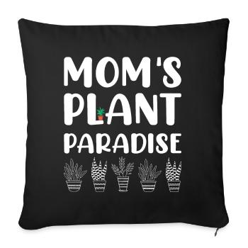 Plante Mère Mère Jardin Plantes Fleur - Coussin et housse de 45 x 45 cm - noir - Devant