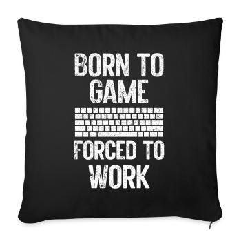 PC Video Gamer Computer Nerd Gaming WASD - Sofa pillow with filling 45cm x 45cm - black - Front