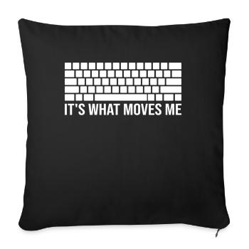 PC Video Gamer Computer Nerd Gaming WASD - Sofa pillow with filling 45cm x 45cm - black - Front