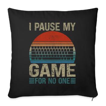 PC Video Gamer Computer Nerd Gaming WASD - Sofa pillow with filling 45cm x 45cm - black - Front
