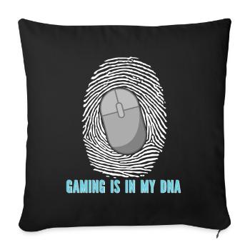 PC Video Gamer Computer Nerd Gaming WASD - Sofa pillow with filling 45cm x 45cm - black - Front