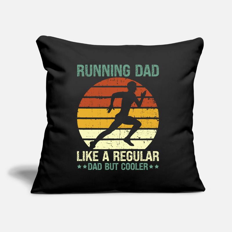 Running Dad Marathon Runner Trainer Marathoner Sofakissen mit Füllung 45 x 45 cm