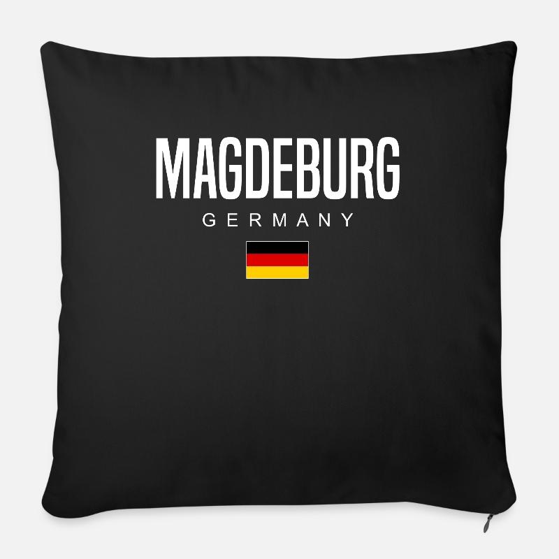 Magdeburg - Sofakissen mit Füllung 45 x 45 cm - Schwarz