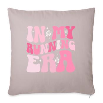 Runner Girls Running Cross Country Track Marathon - Sofa pillow with filling 45cm x 45cm - light taupe - Front