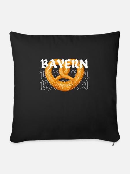 Bayern Brezen - Sofakissen mit Füllung 45 x 45 cm - Schwarz