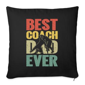 Wrestling Dad Wrestler Men Father's Day - Sofa pillow with filling 45cm x 45cm - black - Front