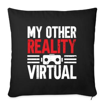 Virtual Reality VR Gamer Funnz - Sofakissen mit Füllung 45 x 45 cm - Schwarz - Vorne
