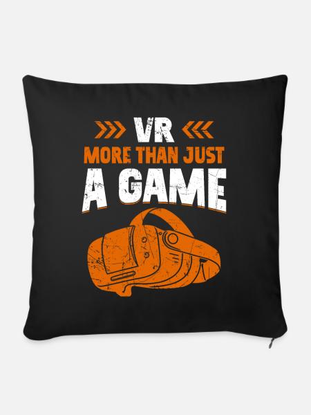 Virtual Reality VR Gamer Funnz - Sofakissen mit Füllung 45 x 45 cm - Schwarz