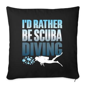 Diving Diver Ocean Lovers - Sofa pillow with filling 45cm x 45cm - black - Front