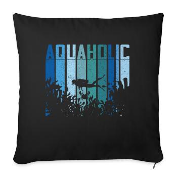Diving Diver Ocean Lovers - Sofa pillow with filling 45cm x 45cm - black - Front