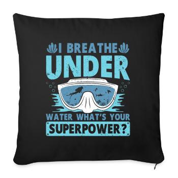 Diving Diver Ocean Lovers - Sofa pillow with filling 45cm x 45cm - black - Front