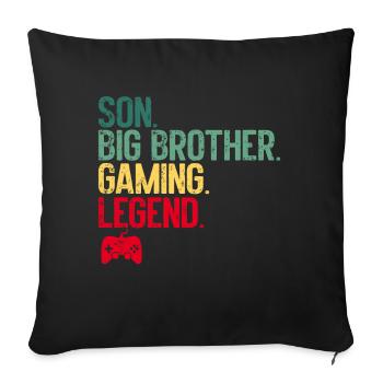 Big Brother Video Gamer New Brother Gaming - Coussin et housse de 45 x 45 cm - noir - Devant