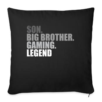 Big Brother Video Gamer New Brother Gaming - Sofa pillow with filling 45cm x 45cm - black - Front