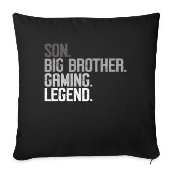 Big Brother Video Gamer New Brother Gaming - Coussin et housse de 45 x 45 cm - noir - Devant