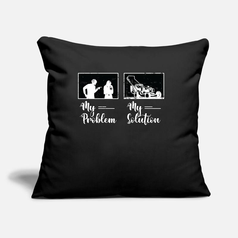 Mower My Problem My Solution Pictogram Mom Dad Sofakissen mit Füllung 45 x 45 cm