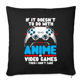 Anime Gaming Otaku Manga Kawaii Japan - Sofa pillow with filling 45cm x 45cm - black - Front
