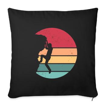 Escalade Montagne Bloc Escalade Grimpeur - Coussin et housse de 45 x 45 cm - noir - Devant