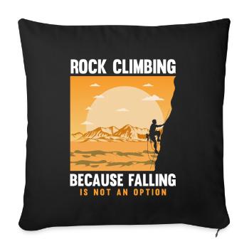 Escalade Montagne Bloc Escalade Grimpeur - Coussin et housse de 45 x 45 cm - noir - Devant