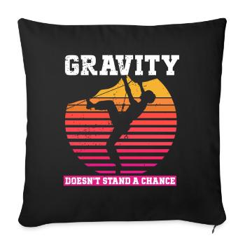 Escalade Montagne Bloc Escalade Grimpeur - Coussin et housse de 45 x 45 cm - noir - Devant