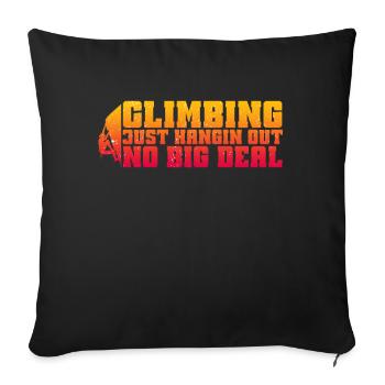 Escalade Montagne Bloc Escalade Grimpeur - Coussin et housse de 45 x 45 cm - noir - Devant