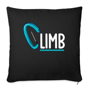 Escalade Montagne Bloc Escalade Grimpeur - Coussin et housse de 45 x 45 cm - noir - Devant