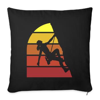 Escalade Montagne Bloc Escalade Grimpeur - Coussin et housse de 45 x 45 cm - noir - Devant