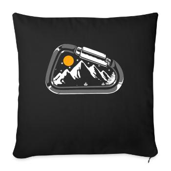 Escalade Montagne Bloc Escalade Grimpeur - Coussin et housse de 45 x 45 cm - noir - Devant