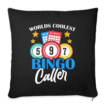 Bingo Caller Bingo Player Gambling Lottery - Sofa pillow with filling 45cm x 45cm - black - Front